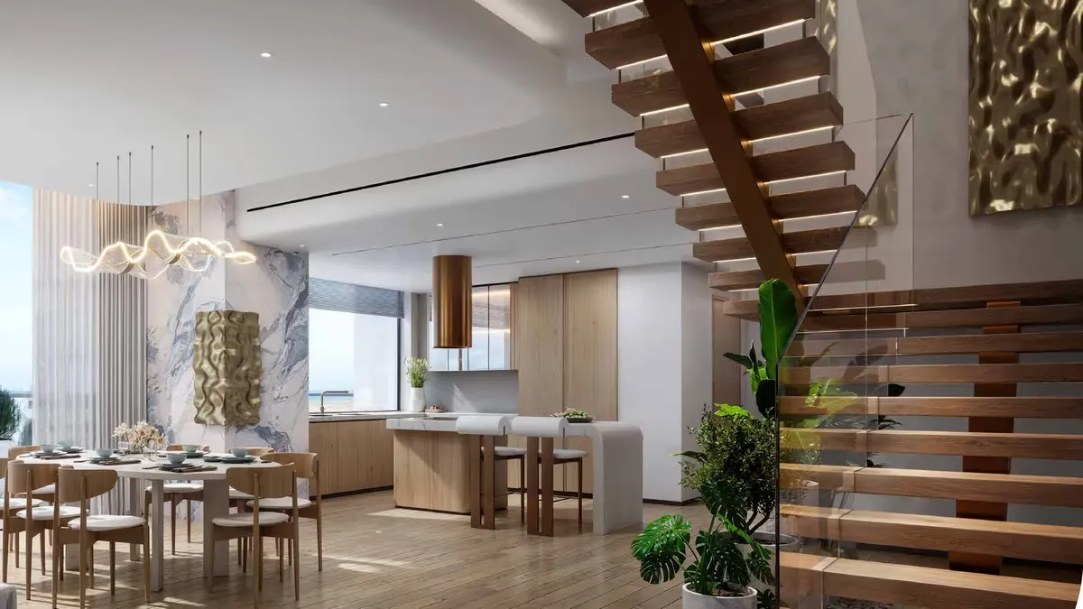 Kaia 4-Bedroom Duplex layout at Dubai Islands